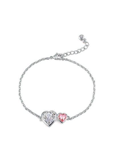 Monemel Kristal Taşlı Bileklik Altın Kaplama B0203 Gümüş - Rodyum
