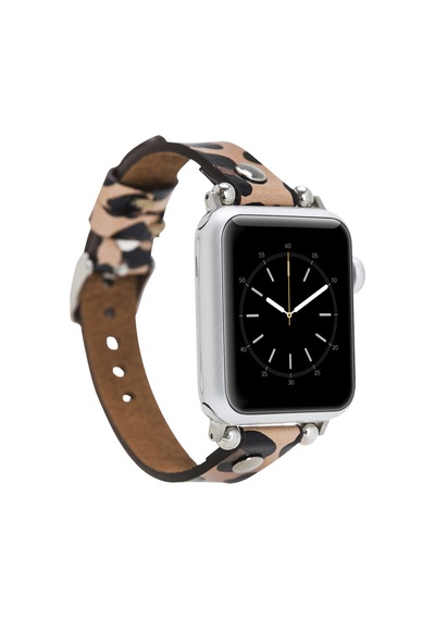 Apple Watch Uyumlu Deri Kordon 42-44-45mm St Leopar Ne Diğer