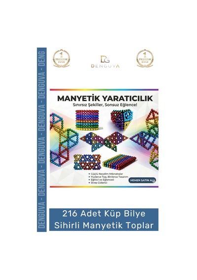 Mıknatısbilye Neodyum Mıknatıs Manyetik Bilye Stres Giderici Zeka Geliştirici Seti Adet Cube Küp Dy