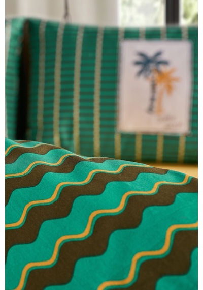 Doqu Home Jungle Muse Festıval Nevresim Takımı Çift-summer Yeşil