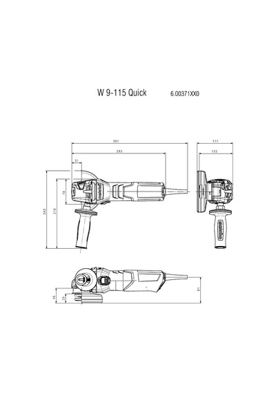 Tr W 9 115 Quick Açılı Taşlama Makinası, 600371000