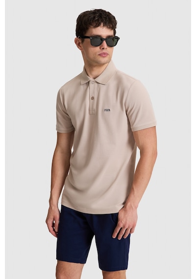 U.S. Polo Assn. U.s. Polo Assn. Erkek Taş Tişört Basic 50326963-vr049 Taş Rengi