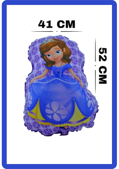 Folyo Balon Kartanesi Prensesi Sofya 41 52 Cm Helyum Uyumu Doğum Günü Balonu Mor
