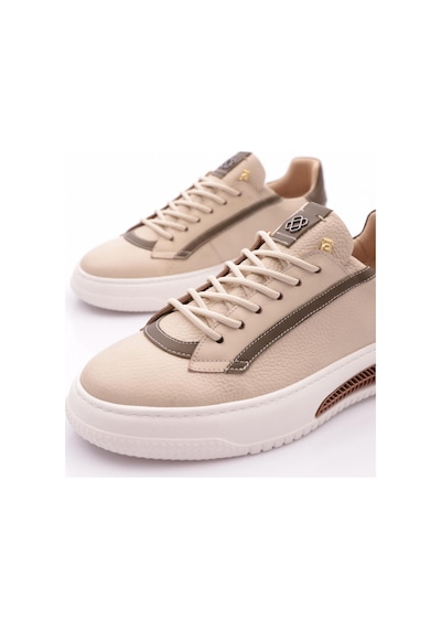 Dgn 5744 Erkek Bağcikli Sneakers Ayakkabi Bej