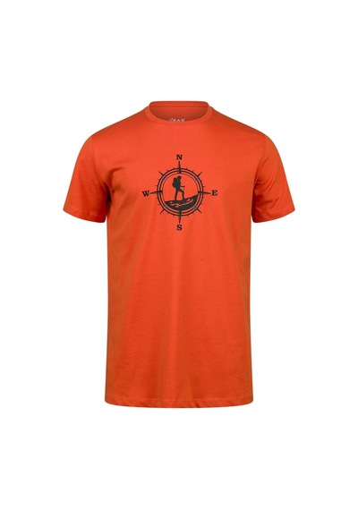 2as Alex Baskılı Erkek Sıfır Yaka T-shirt TURUNCU