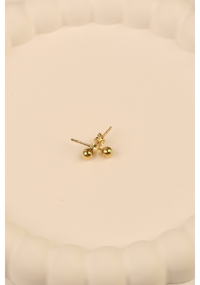Çgk Çiğdem Gürel Kuyumculuk 14 Ayar 2mm Top Altın Küpe Gold