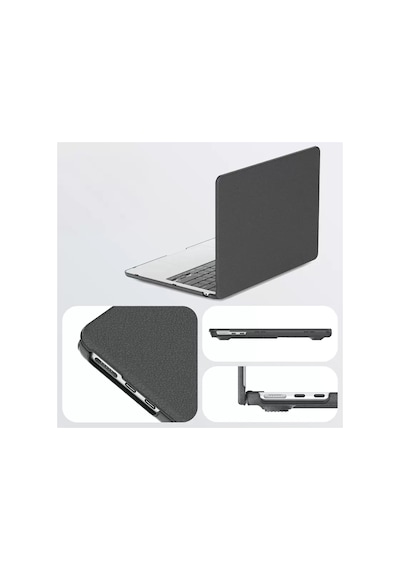 Znv Zenvia Mey İthalat Apple MacBook Uyumlu Air 15 2024 Apple MacBook Deri Kapak - Siyah Znv2025 Cmn Renkli