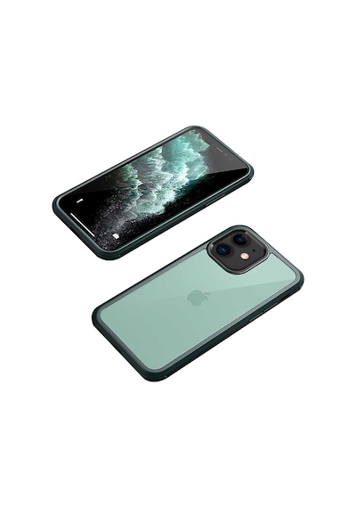 Apple Uyumlu iPhone 12 Kılıf Ön Arka Tam Kapatan Premium 360 Tam Koruma Lüx Kapak Siyah