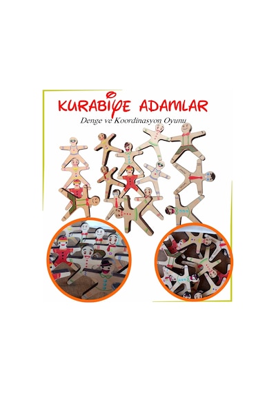 Ahşap Kurabiye Adamlar Denge Ve Koordinasyon Oyunu