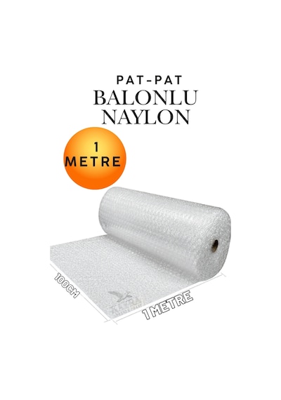 Kalın Balonlu Naylon Patpat Rulo 100 Cm X 1 Mt Çift Katlı Pıtpıt Ambalaj Paketleme Ve Taşıma Koruma Naylonu Ev Taşıma Eşya Paketleme Ve Kargo Koruma Patpat Naylonu Rulosu Kırılacak Eşya Kargo