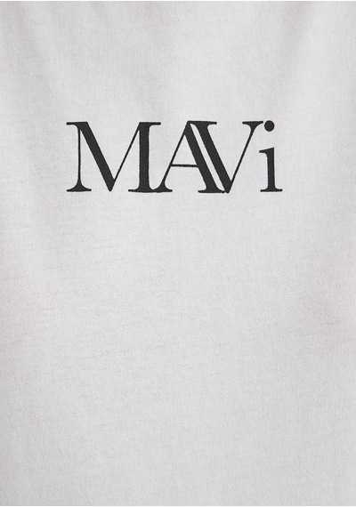 Mavi - Mavi Logo Baskılı Beyaz Tişört 1611594-620 Beyaz