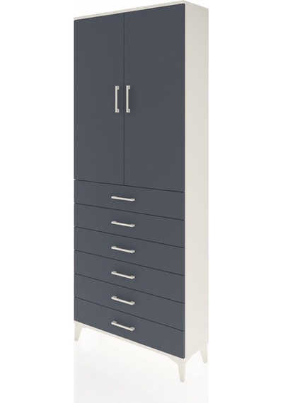 Arges Dolap 3 Raflı 6 Çekmeceli 2 Kapaklı 88x30x221 Aytaşı-an... Aytaşı
