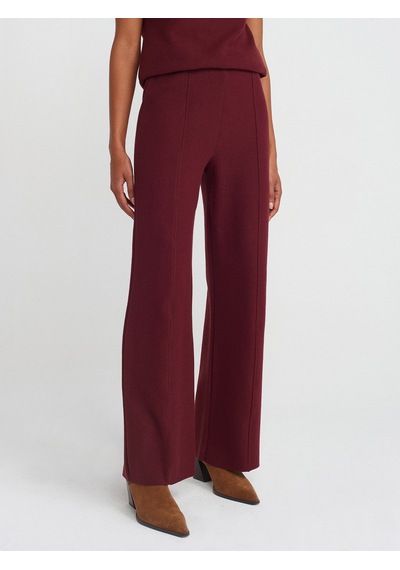 Dilvin Dilvin 71819 Yüksek Bel Pantolon Bordo