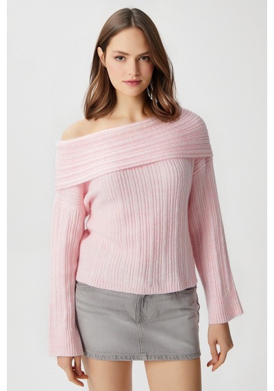 Ritnice Kadın Perla Sof Pembe Yumuşak Dokulu Kazak Softpembe
