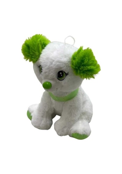 Sevimli Peluş Renkli Köpek 20 Cm Uyku Arkadaşı Hediyelik Yeşil