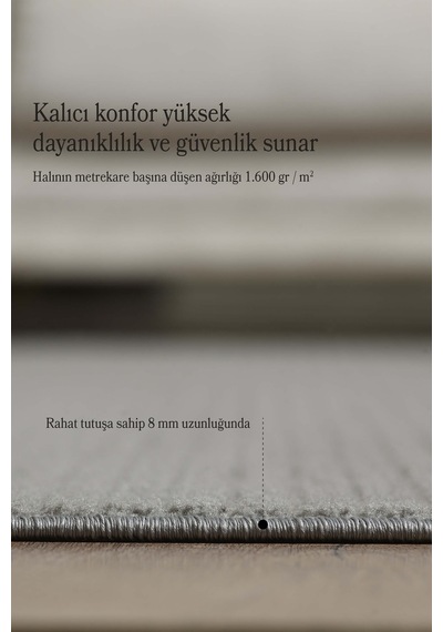Modern Halı Özel Kesim Halı Kolay Temizlenebilir Halı Salon Halısı Mutfak Halısı Yolluk Gri Halı Gri