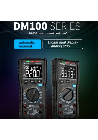 Mestek Dm100c Og Dijital Multimetre True Rms Ncv Otomatik Multimetre - Siyah