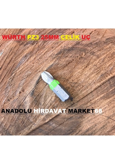 Würth Pz3 Yıldız Bits Uç 25 Mm Cobalt Çelik Vida Sıkma Ucu Kalın