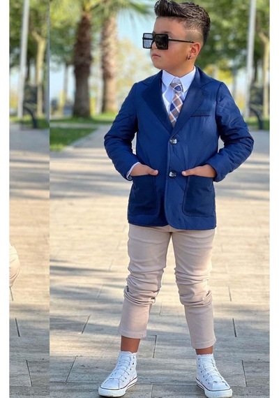 Riccotarz Erkek Çocuk Klasik Gömlek Kravatlı Kapitone Mavi Mont Slim Pantolon Kesim Pantolon Alt Üst Takım Mavi Riccotarz Erkek Çocuk Klasik Gömlek Kravatlı Kapitone Mavi Mont Slim Pantolon Kesim Pantolon Alt Üst Takım Mavi