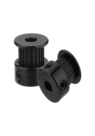 Koodmax Gt2 16 Diş 5mm Alüminyum Alaşım Dişli Senkron Zamanlama Kayışı Kasnağı - Siyah