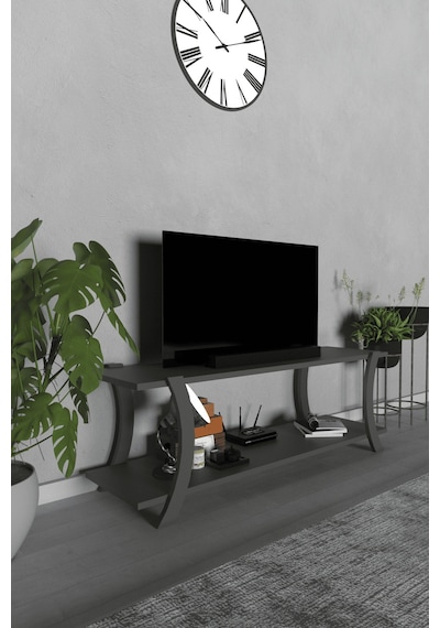 Lavellan Liva Modern Tv Sehpası Çift Katlı Fonksiyonel Televizyon Ünitesi Antrasit Gri Lavellan Liva Modern Tv Sehpası Çift Katlı Fonksiyonel Televizyon Ünitesi Antrasit Gri