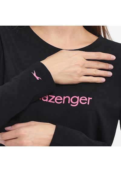 Slazenger PAOLINA IN Kadın Pamuklu Siyah / Fuşya Pijama