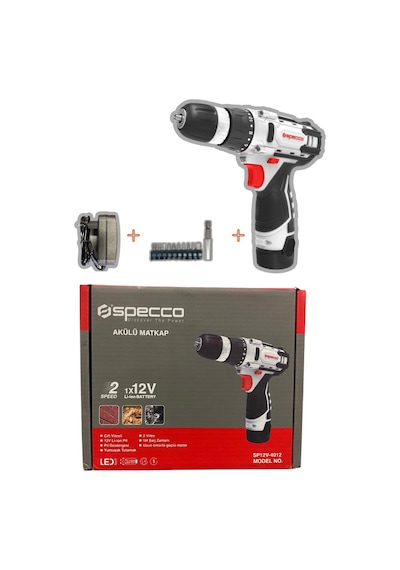 Specco SP12V-4012 12 V Tek Akü Akülü Vidalama Matkap