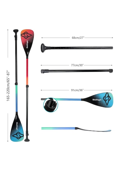 Sup Paddle Board Teleskobik Fiberglas Kürek