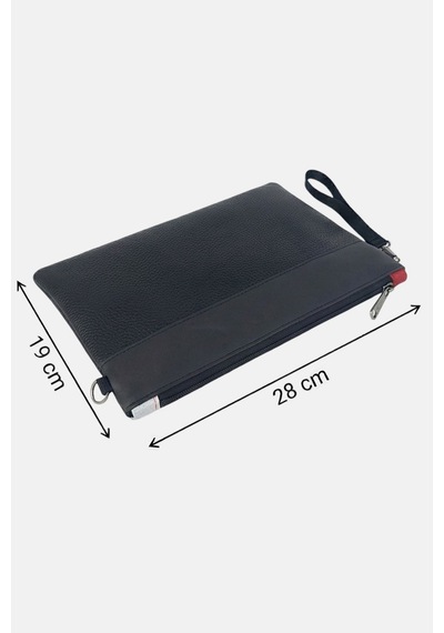 Lederax Suni Deri Clutch Çanta Portföy Çanta Ld629 Siyah