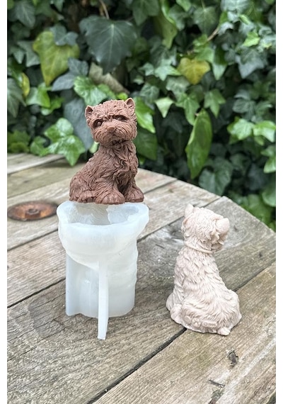 Rufus Concept West Highland Köpek Mum Kalıbı Silikon Çok Renkli