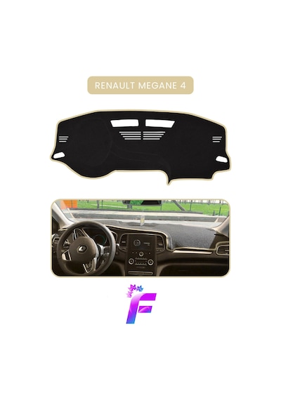 Renault Megane 4 Araca Özel Torpido Örtüsü Ön Göğüs Kılıfı Tam Koruma Oto Aksesuar A61 Torpido Halısı