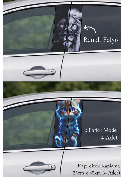 Aracınıza Şıklık Katan Kapı Direk Folyo Sticker Etiket