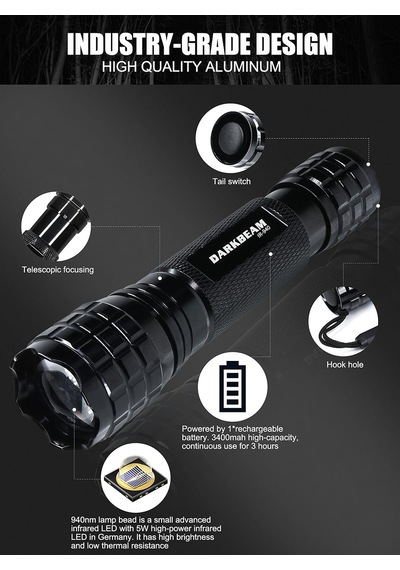 Tr Ir El Feneri Kızılötesi Işık Gece Görüşü İçin 940nm Işıklar Led