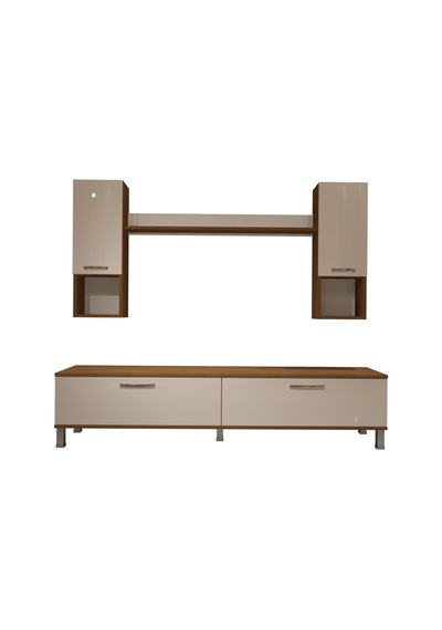 Decoraktiv Eko 5da Mdf Std Krom Ayaklı Tv Ünitesi Tv Sehpası - Ceviz Beyaz Ahşap - Beyaz Decoraktiv Eko 5da Mdf Std Krom Ayaklı Tv Ünitesi Tv Sehpası - Ceviz Beyaz Ahşap - Beyaz