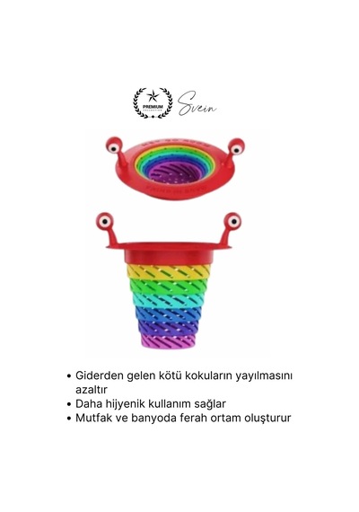 Süzgeç 6 Kademeli Lavabo Gider Süzgeci Tıkanıklık Önleyici Filtre Mutfak Ve Banyo İçin Hijyenik Çok Renkli
