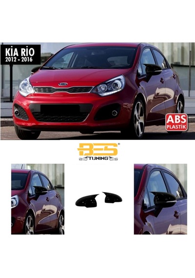 Kia Rio Batman Yarasa Ayna Kapağı Sinyalli Piano Black / 2012 - 2016