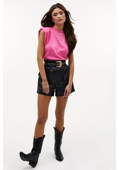 Seeh Girls Pembe Vatkalı Tişört Sh388 Basic