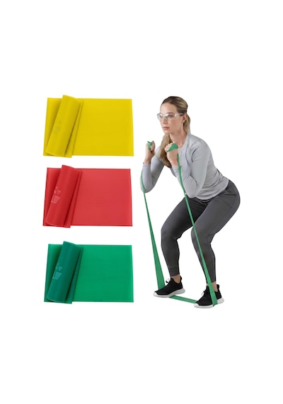 Theraband Lateks İçermeyen Egzersiz Bantları, Üst Vücut, Alt Vücut Ve Gövde Egzersizleri, Fizyoterapi, Pilates, Ev Çok Renkli