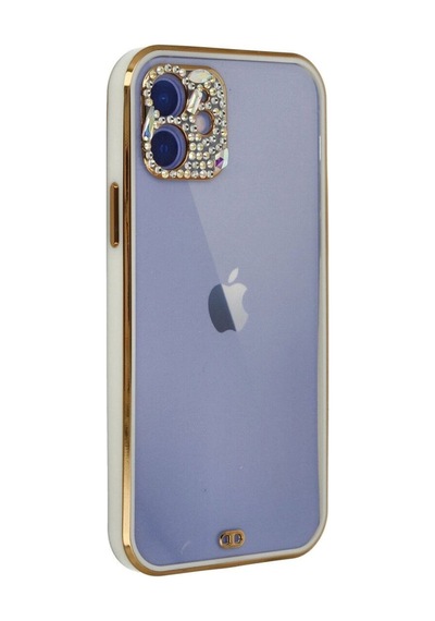 Apple İphone 12 Kılıf Liva Taşlı Silikon