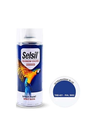 Selsil Rainbow 400 Ml Sprey Boya Ultramarin Mavi Genel
