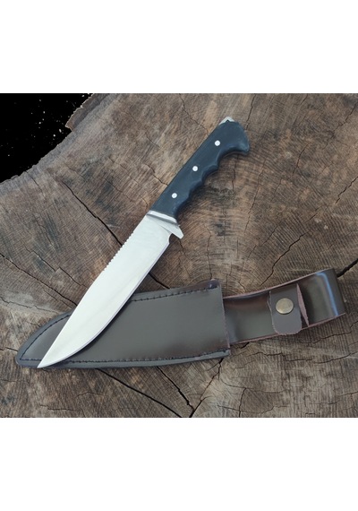 Av Bıçağı Avcı Bıçağı Kamp Bıçağı Bushcraft Deri Kılıflı Hgtwi249 Lacivert