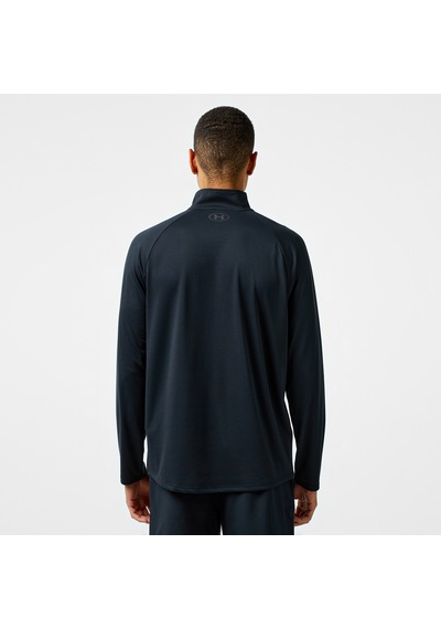 Under Armour Tech 2.0 1/2 Zipped Erkek Siyah Uzun Kollu T-shirt - 1328495 Siyah