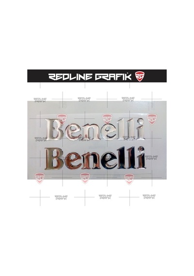 Benelli Yazısı Gümüş Sticker