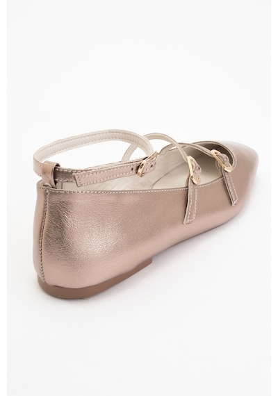 Luvishoes Luvi Shoes Glımmer Platin Hakiki Deri Bilekten Bağlamalı Küt Burun Kadın Babet Ayakkabı Platın Luvishoes Luvi Shoes Glımmer Platin Hakiki Deri Bilekten Bağlamalı Küt Burun Kadın Babet Ayakkabı Platın
