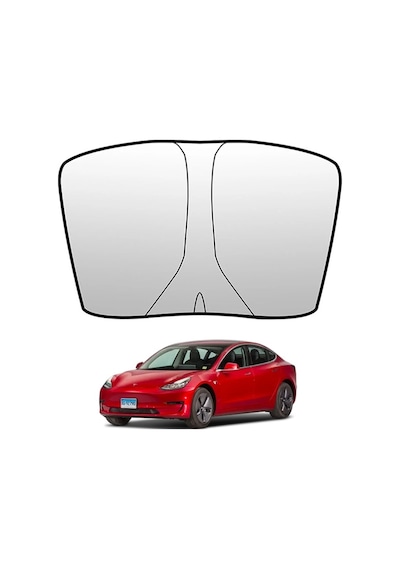 Ally Tesla Model Y Model 3 İçin Ön Cam Güneşliği Katlanır Ön Pen