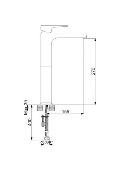 Aqua Çanak Tip Lavabo Bataryası Altın