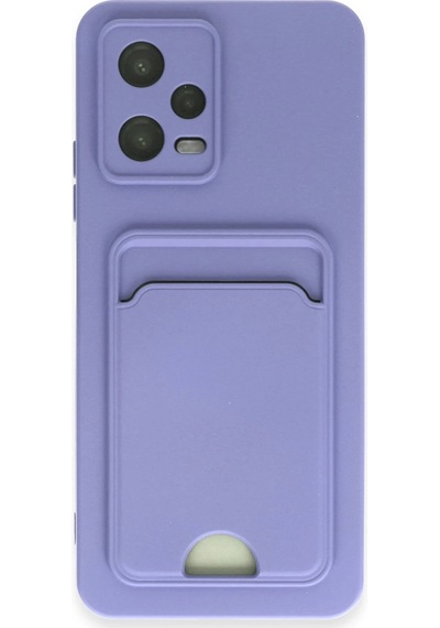 Newface - 141 - Xiaomi Redmi Note 12 4g Kılıf Kelvin Kartvizitli Silikon - Edntrend - - Lila