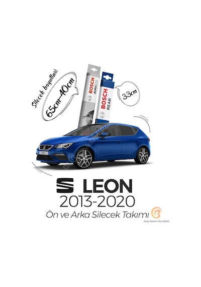 Bosch Aeroeco Seat Leon 2013 - 2020 Ön ve Arka Silecek Seti Bosch Aeroeco Seat Leon 2013 - 2020 Ön ve Arka Silecek Seti