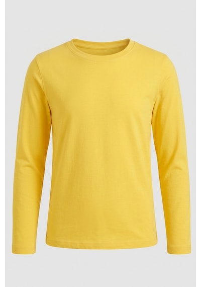 Kiagu Erkek Çocuk Uzun Kollu Basic Düz Tişört %100 Pamuk Bisiklet Yaka T-shirt 2-13 Yaş Sarı Kiagu Erkek Çocuk Uzun Kollu Basic Düz Tişört %100 Pamuk Bisiklet Yaka T-shirt 2-13 Yaş Sarı
