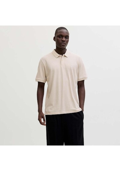 Jack & Jones Jack&jones Basic Erkek Bej Polo Yaka Tişört